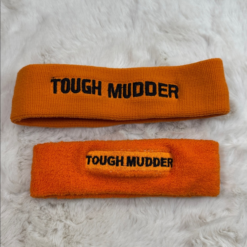 (2) Tough Mudder Finishers Orange Headbands NEW!